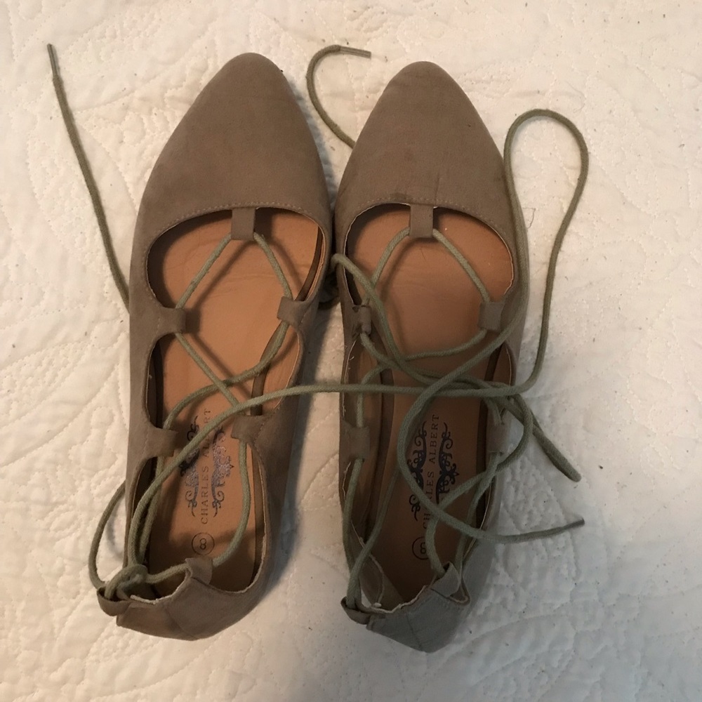 Francesca’s lace up ballet flats